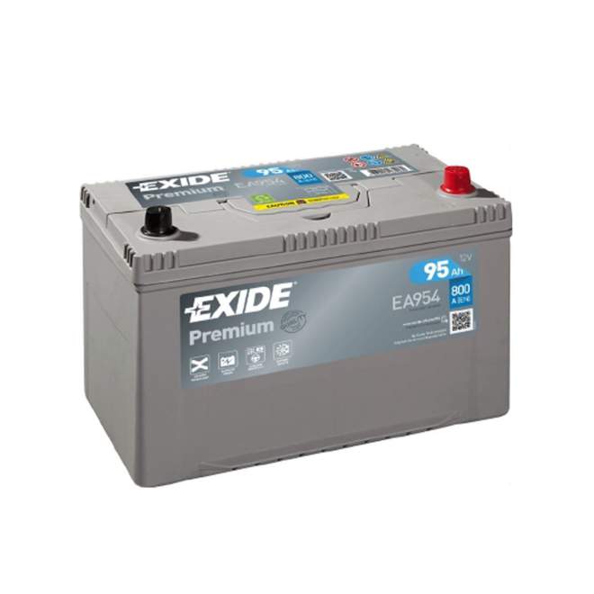 DETA EXIDE | Batterie | Länge 306 mm | Höhe 222 mm | Breite 173 mm | Kapazität V/Ah 95 | Kälteprüfstrom nach EN 800 A | Originalnummer EA954