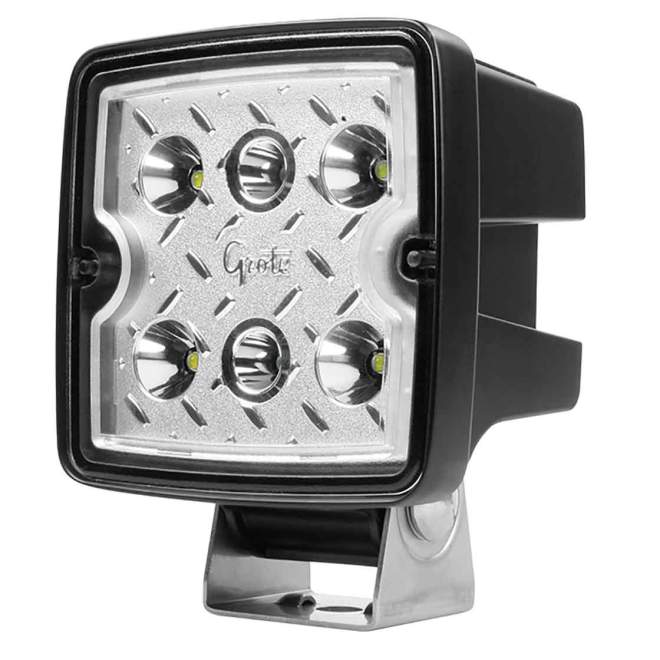 GROTE | LED-Arbeitsscheinwerfer | Trilliant Cube 2.0 | 12V/24V | 2800 Lumen | breites Flutlicht | Originalnummer 63L61