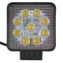 LED-Arbeitsscheinwerfer | 12V | 9x3W | 1500 Lumen | schwenkbar | eckig | Kunststoff