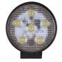 LED-Arbeitsscheinwerfer | 12V | 6x3W | 1100 Lumen | schwenkbar | rund | Kunststoff