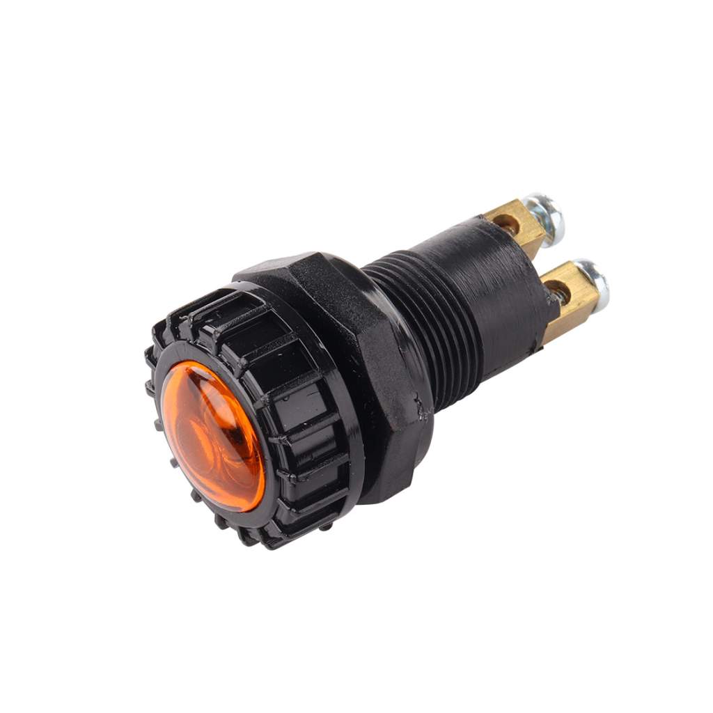 Kontrollleuchte | 12 Volt | 2 Watt | BA9S | Ø 14,5 mm | für Armaturenbrett  | inkl. Lampe | Farbe orange