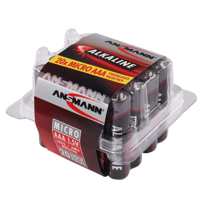 ANSMANN | Alkaline Batterie | Micro AAA | LR03 1.5 V | 20 Stück