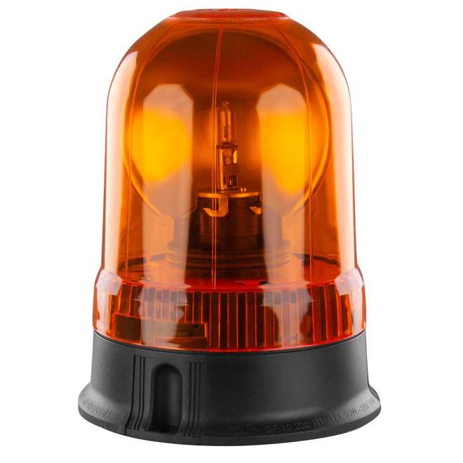 Rundumleuchte | 24V | 70 W | Glockenfarbe orange | mit 3-Loch Befestigung