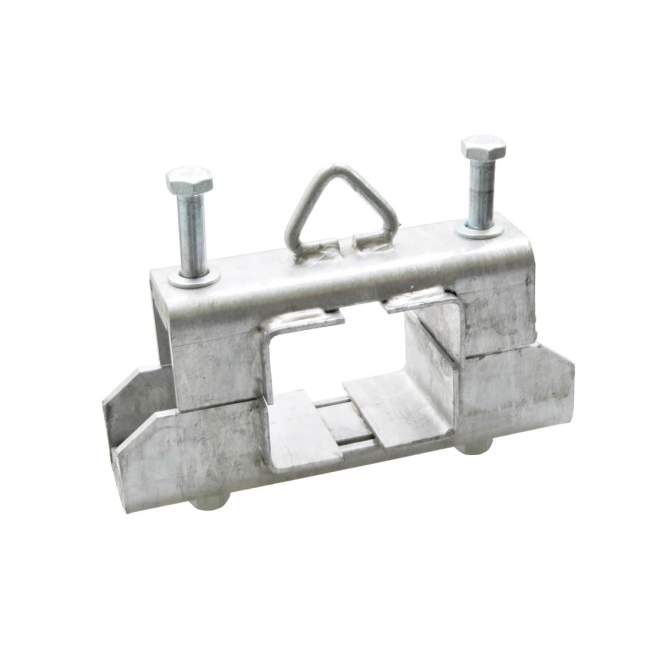 KNOTT | Auflagebock | Ausführung für Deichselrohr | Lochabstand 160 mm | Ausführung mit Schraubenmaterial | Material Stahl