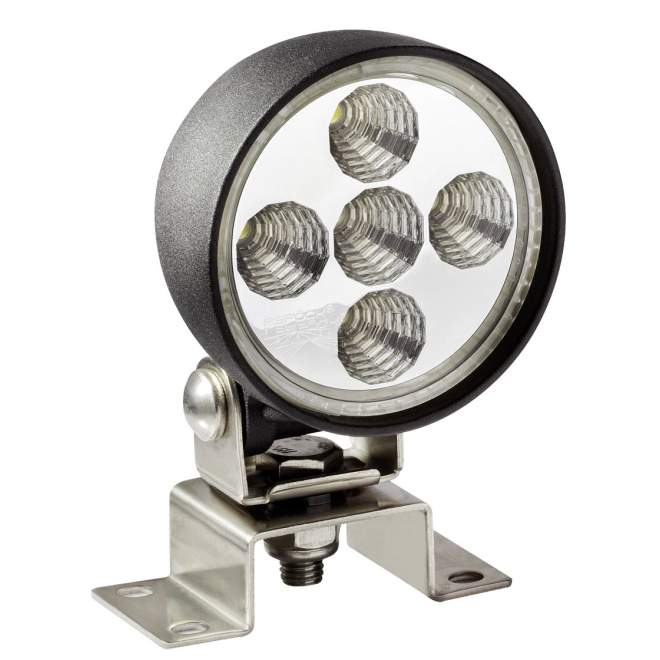 ASPÖCK | Arbeitsscheinwerfer LED | Workpoint 650 | Durchmesser Ø 83 mm | Weiß | Kabellänge 2500 mm | 2-polig