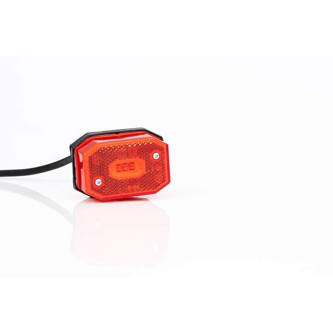 FRISTOM | Begrenzungsleuchte | Modell FT-001 LED | Farbe rot | mit Rückstrahler | Kabellänge 500 mm | Maße 42 x 65 x 30 mm