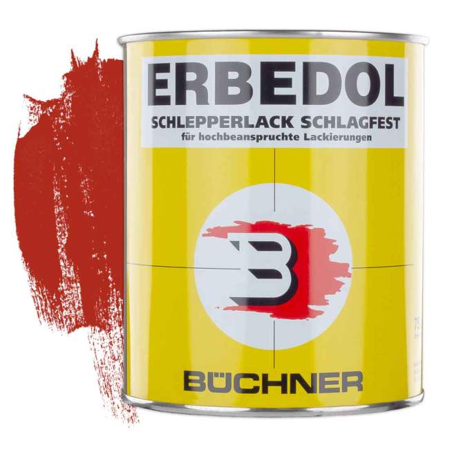 ERBEDOL | Schlepperlack | Bergmann | rot | entspricht Lackschlüssel RAL 3000 | 0,75 l