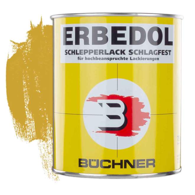 ERBEDOL | Schlepperlack | Cramer | gelb | entspircht Lackschlüssel RAL 1004 | 0,75 l