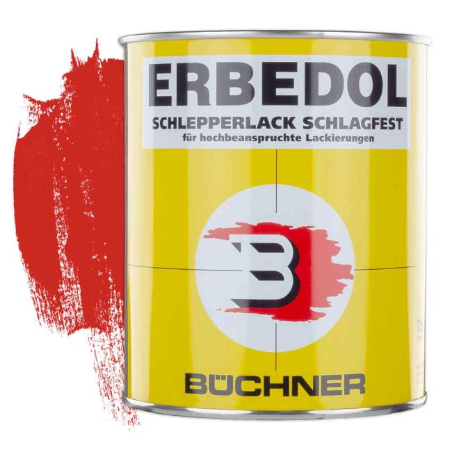 ERBEDOL | Schlepperlack | Eberhardt | rot | entspricht Lackschlüssel RAL 2002 | 0,75 l