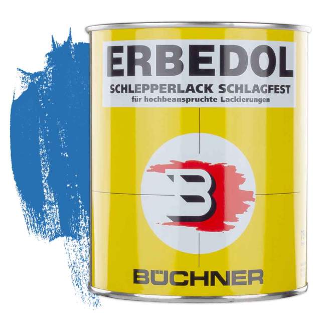 ERBEDOL | Schlepperlack | Tecnoma | blau | entspricht Lackschlüssel RAL 5015 | 0,75 l