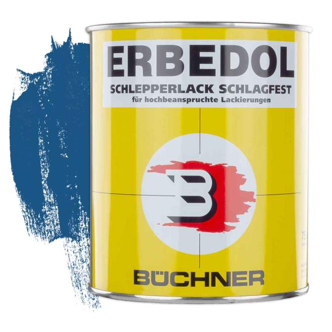 ERBEDOL | Schlepperlack | Rabe | blau | entspricht Lackschlüssel RAL 5019 | 0,75 l