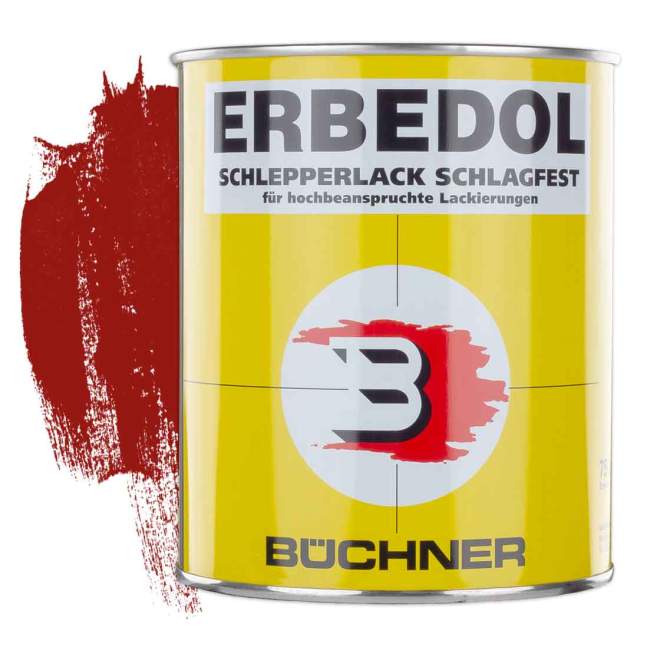 ERBEDOL | Schlepperlack | Eicher | rot | entspricht Lackschlüssel RAL 2002 | 0,75 l